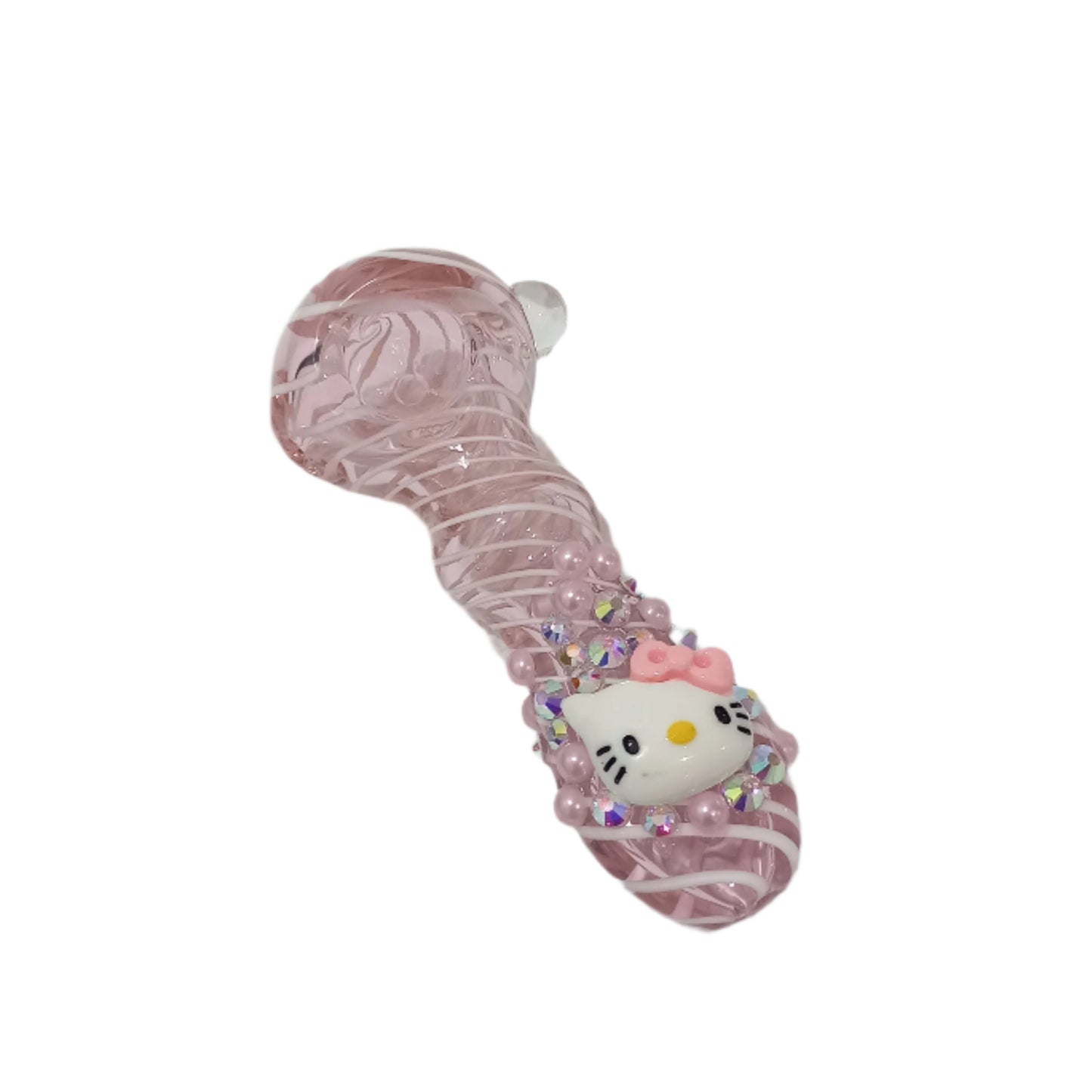 KITTY GLASS SPOON PIPE - 4"