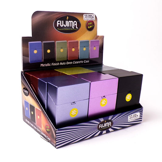 FUJIMA METALLIC FINISH AUTO OPEN CIGARETTE CASES