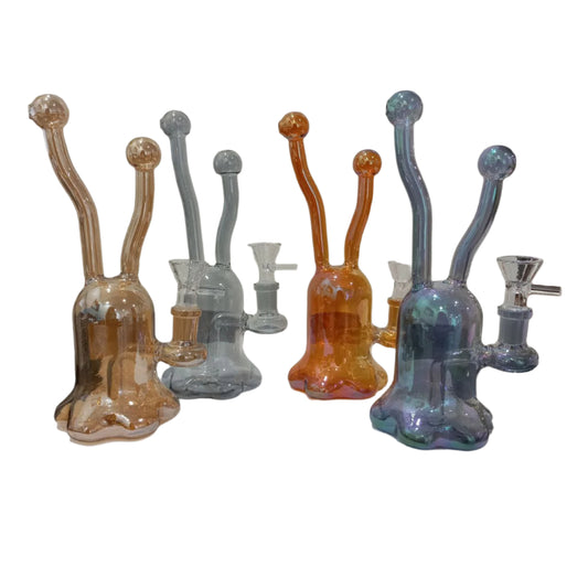 9" TWO TUBES GLASS PIPE